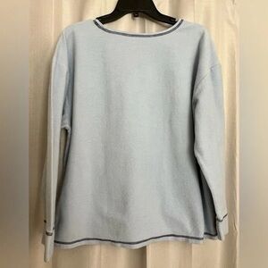 Elegant Sky Blue Women's Crew Neck Sweater